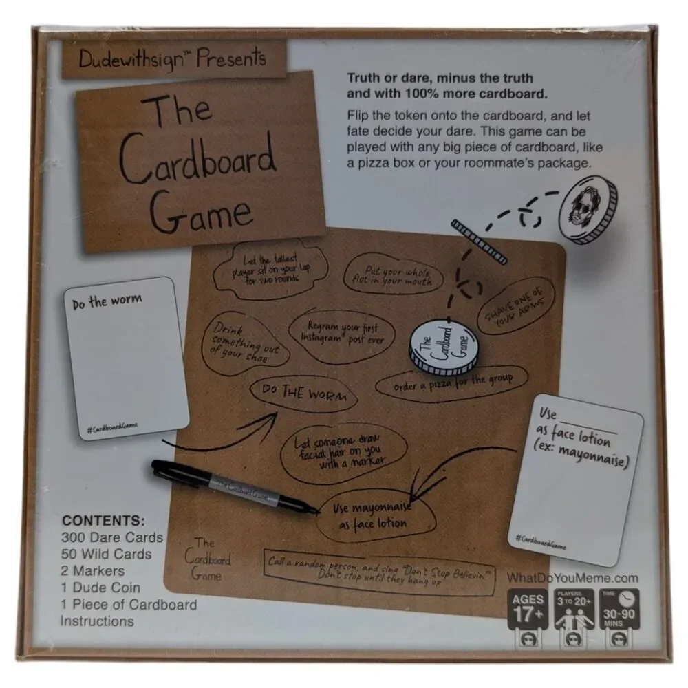 The Cardboard Game Ridiculous Dares Party Game NEW Sealed Ultimate Fun